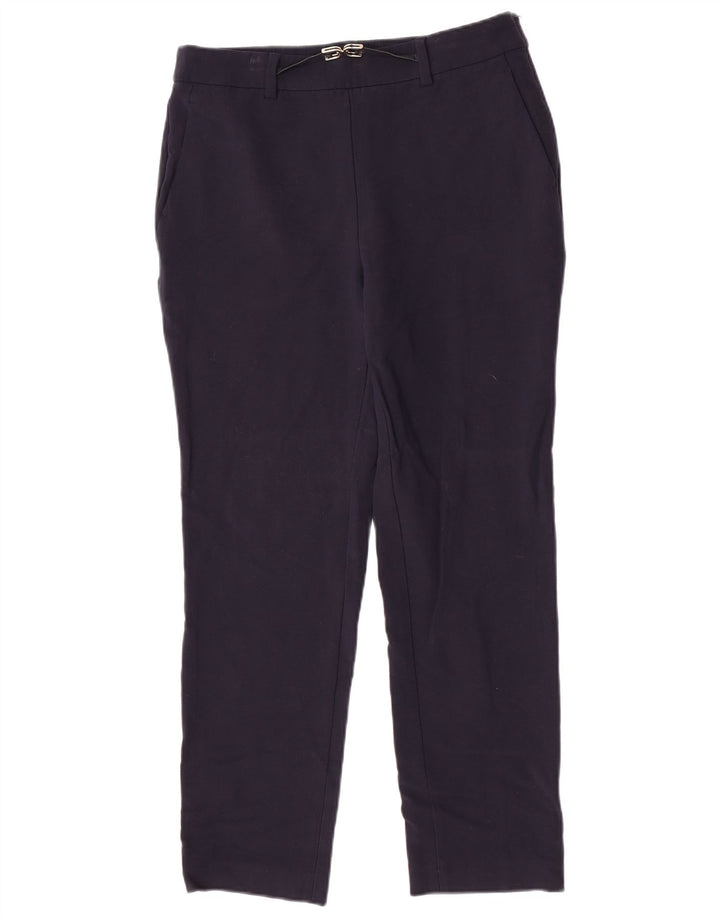 Massimo Dutti Damen Slim Anzughose EU 40 Medium W30 L27 Marineblaue Wolle