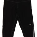 Nike Damen Dri Fit Capri Leggings UK 10 Small Schwarz Polyester