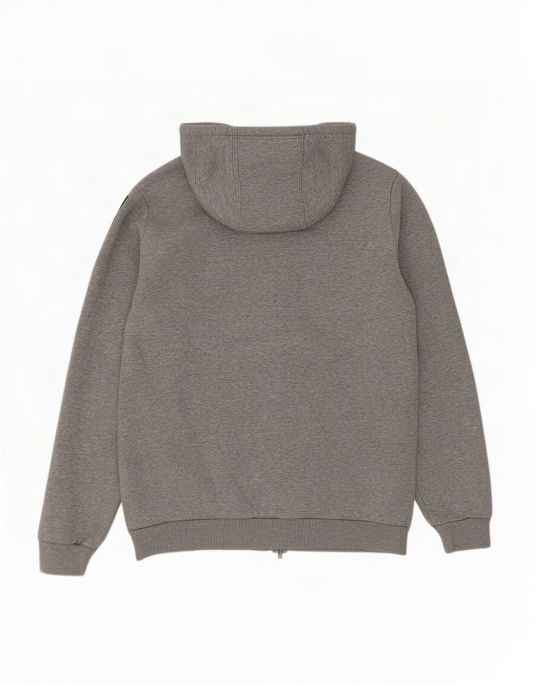 Adidas Herren-Kapuzenpullover mit Reißverschluss, mittelgraue Baumwolle
