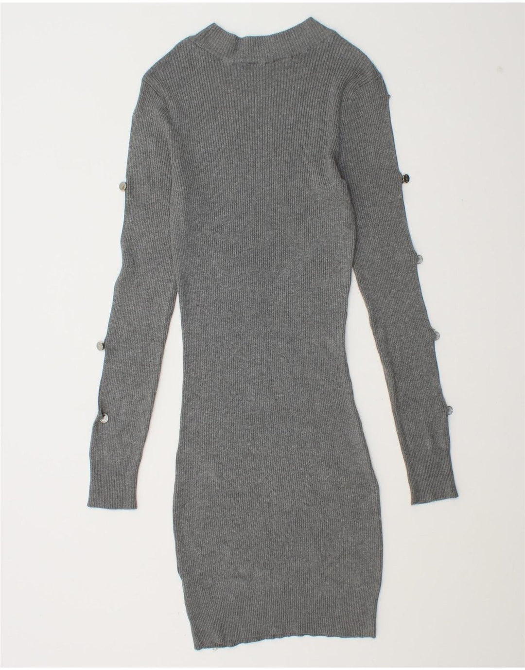Lipsy Damen Pulloverkleid UK 14 Mittelgraue Viskose