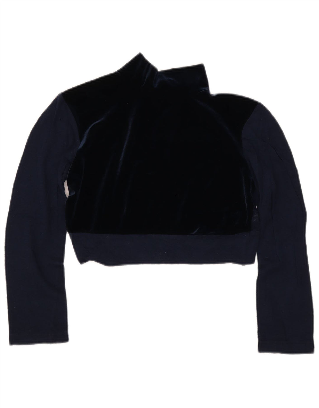 Vintage Damen Durchsichtiges Blusentop IT 44 Medium Marineblaue Wolle