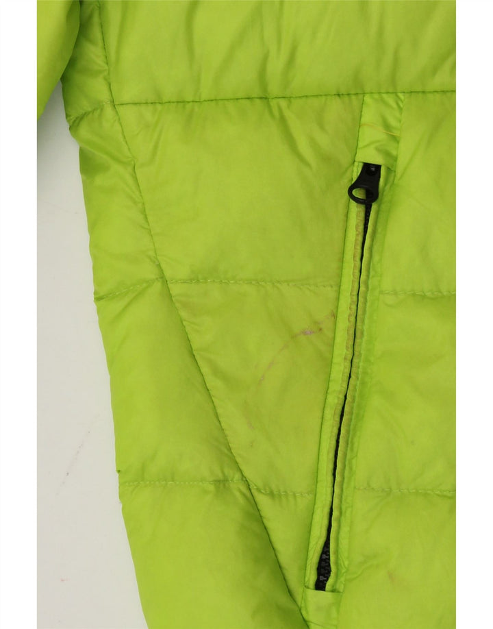 Blauer Damen Crop Wattierte Jacke UK 10 Small Grün Polyamid