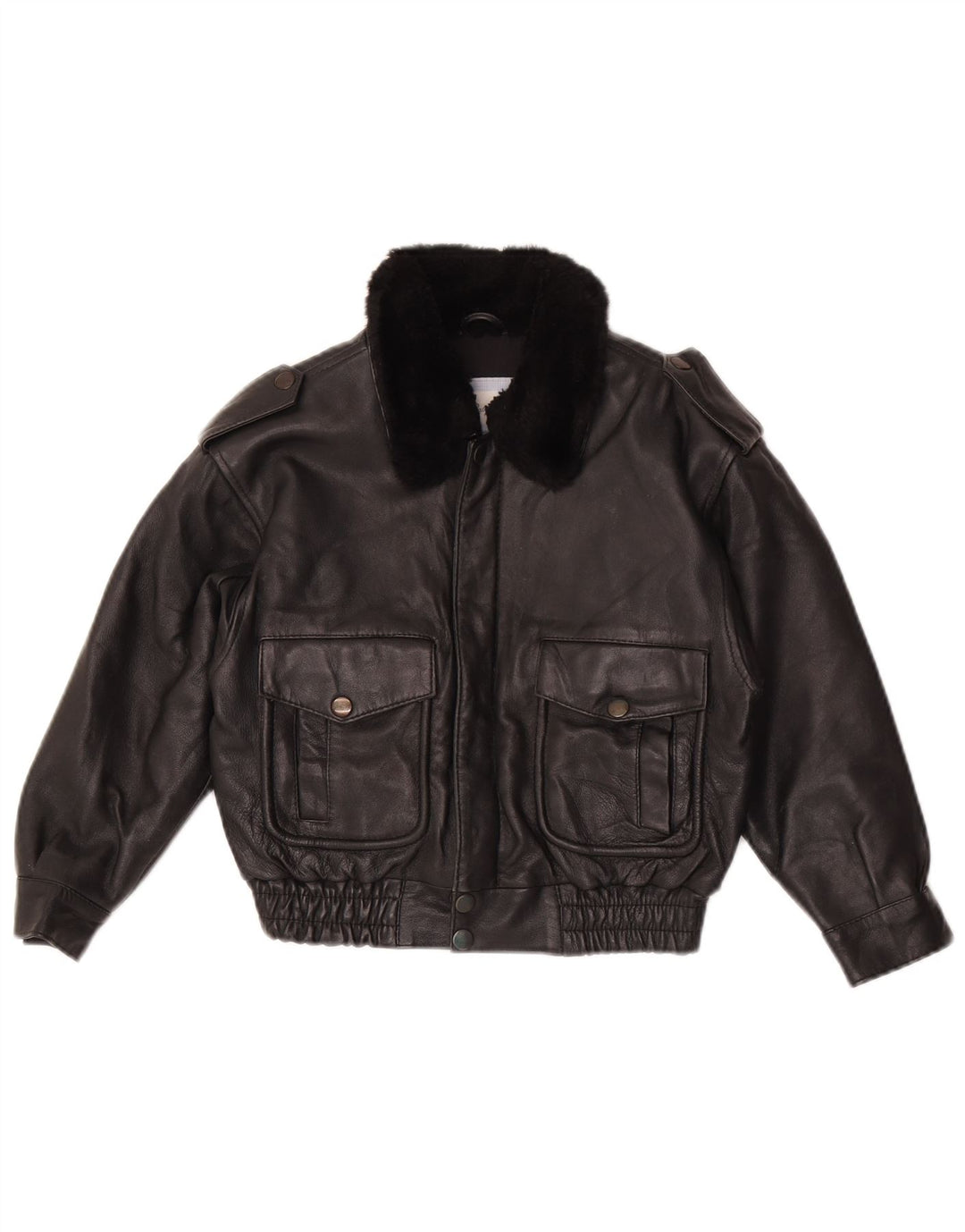 Magil Mädchen Lederjacke 3-4 Jahre Schwarz