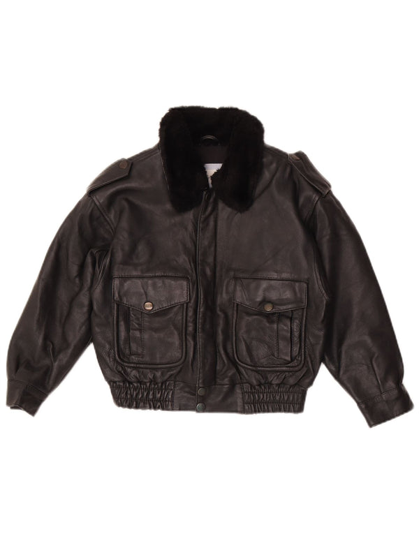 Magil Mädchen Lederjacke 3-4 Jahre Schwarz