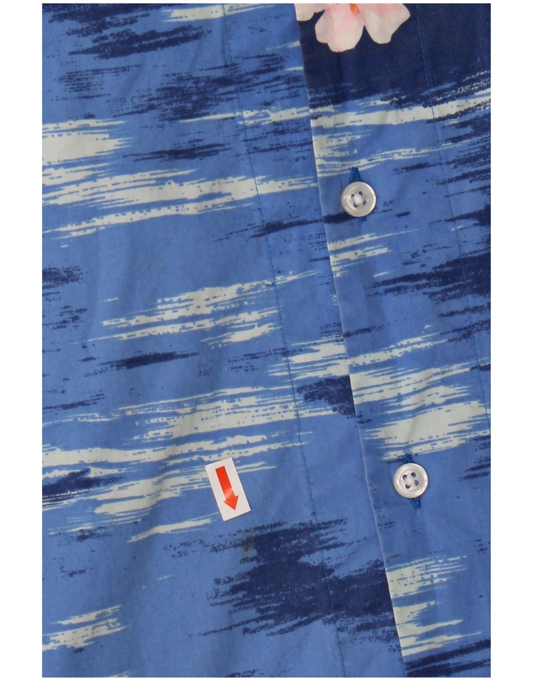 J. CREW Herren-Flex-Kurzarmhemd aus mittelblauer Baumwolle mit Blumenmuster