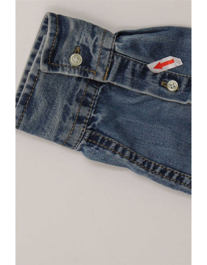 Superdry Herren-Jeanshemd XL aus blauer Baumwolle