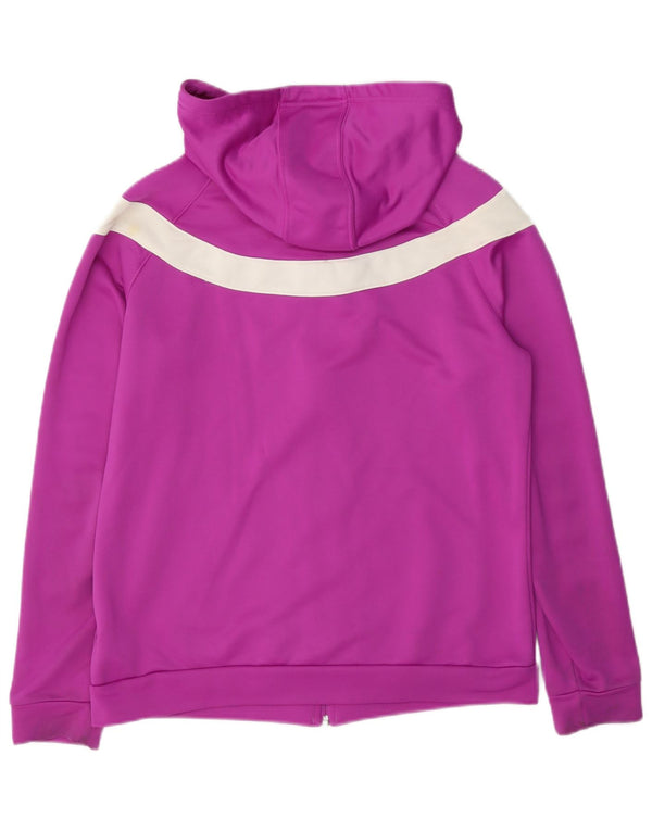 Adidas Damen Zip Hoodie Pullover UK 16/18 Large Lila Colourblock