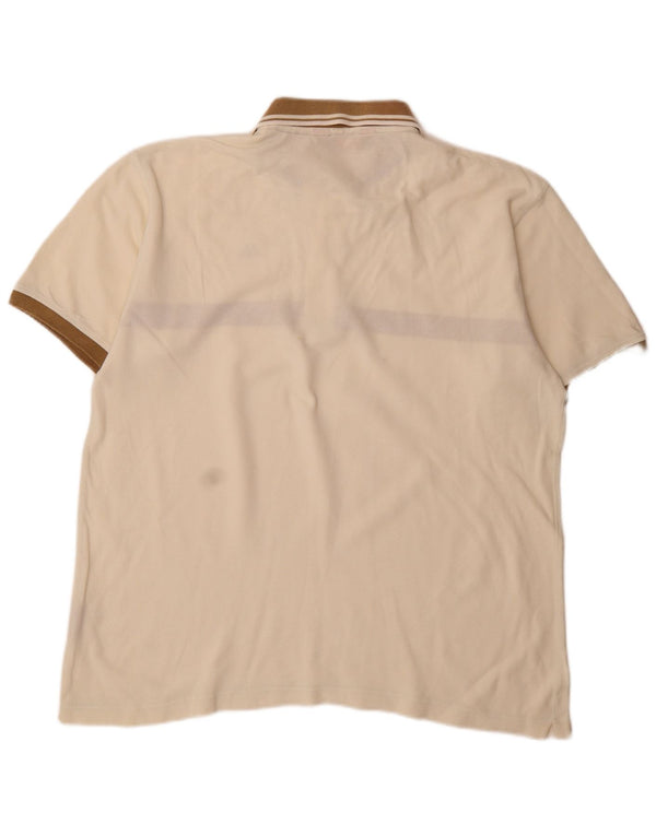 Kappa Mens Rugby Polo Shirt 2XL White Colourblock Cotton