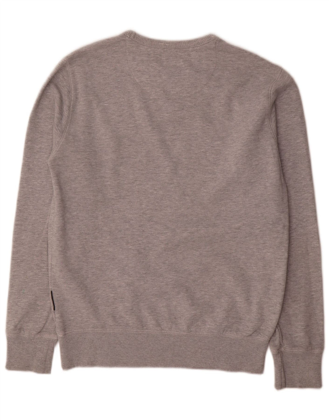 French Connection Herren-Sweatshirt-Pullover aus mittelgrauer Baumwolle