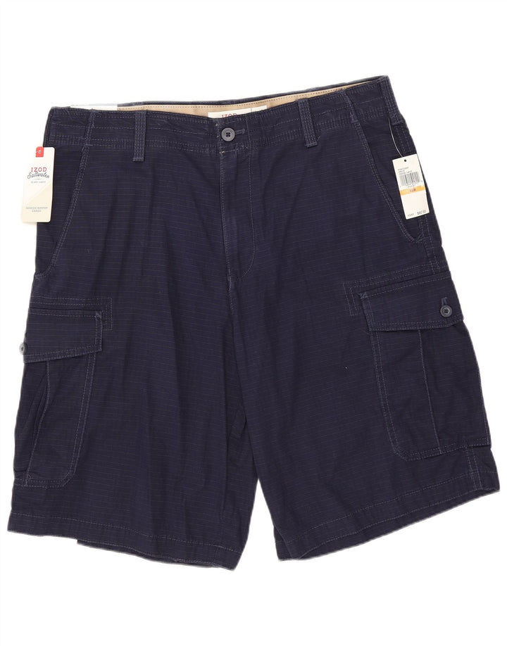 IZOD Herren Salt Water Cargo Shorts W33 Medium Marineblau Baumwolle