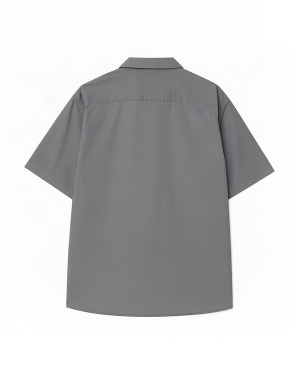 Wrangler Herren Kurzarmhemd 2XL Grau Baumwolle