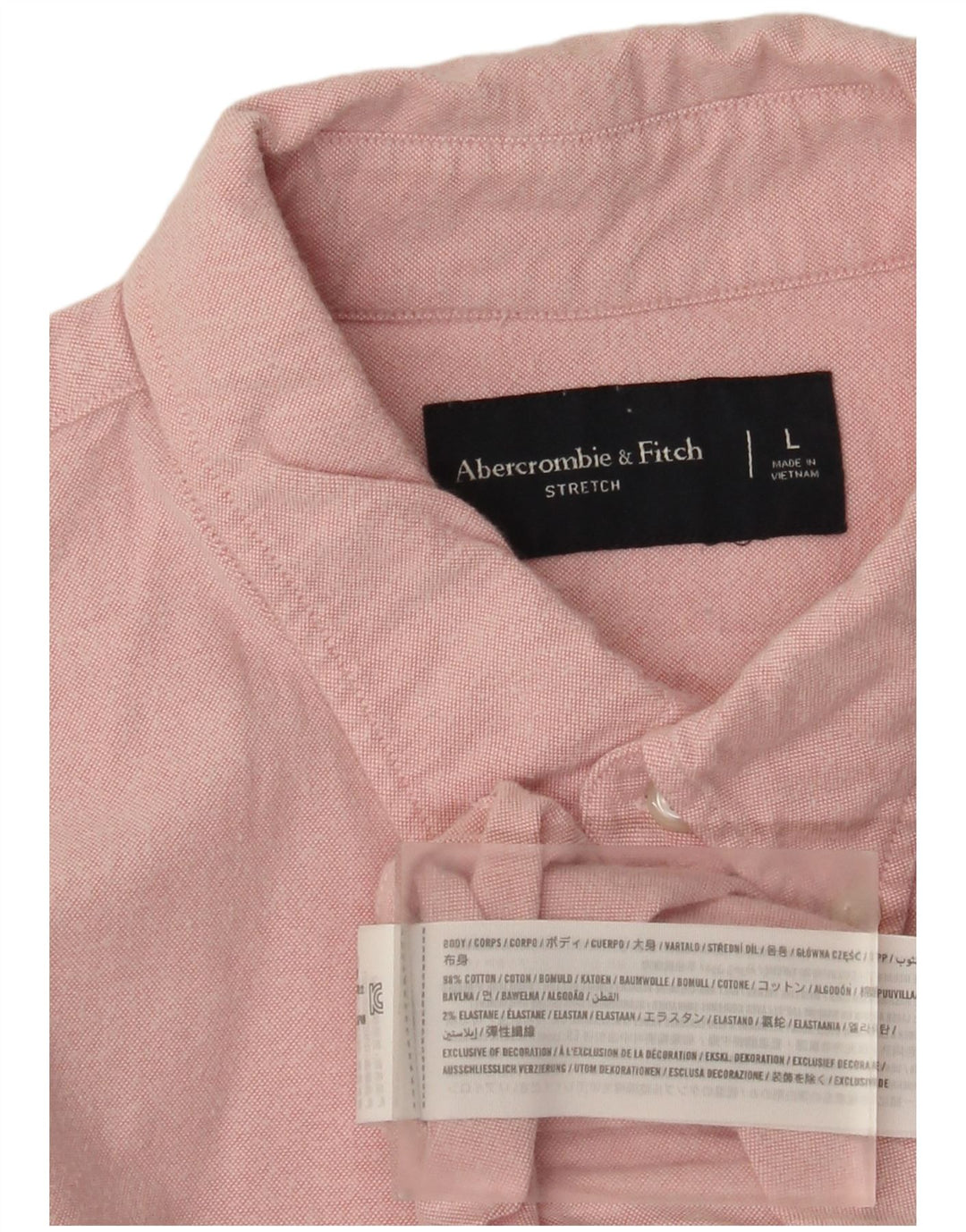 Abercrombie & Fitch Herrenhemd, groß, rosa, Baumwolle