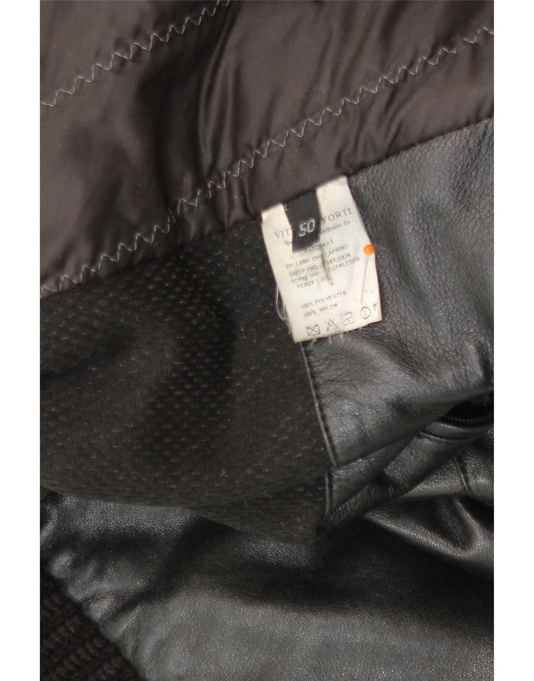 Vittorio Forti Herren Leder Bomberjacke IT 50 Large Schwarz