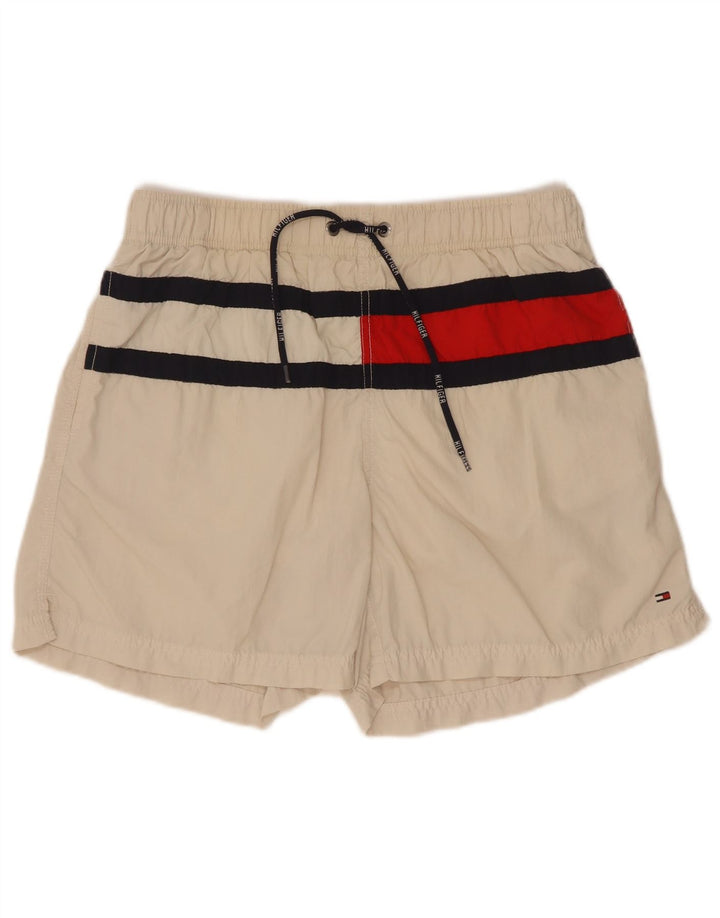 Tommy Hilfiger Herren-Badeshorts, klein, beige, Colourblock-Polyester