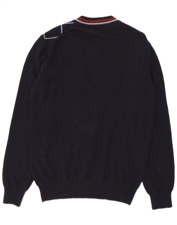 Best Company Herren-Pullover mit V-Ausschnitt, mittelgroß, Marineblau, Argyle/Diamant