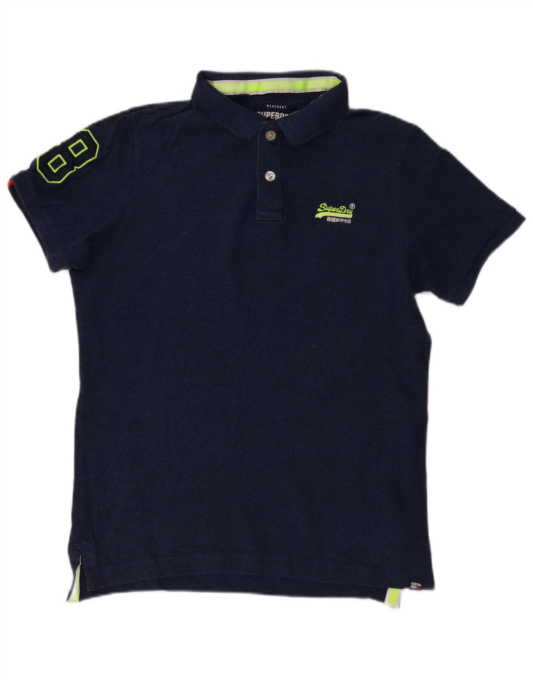 Superdry Herren-Poloshirt mit Grafik, XL, Marineblau, Baumwolle