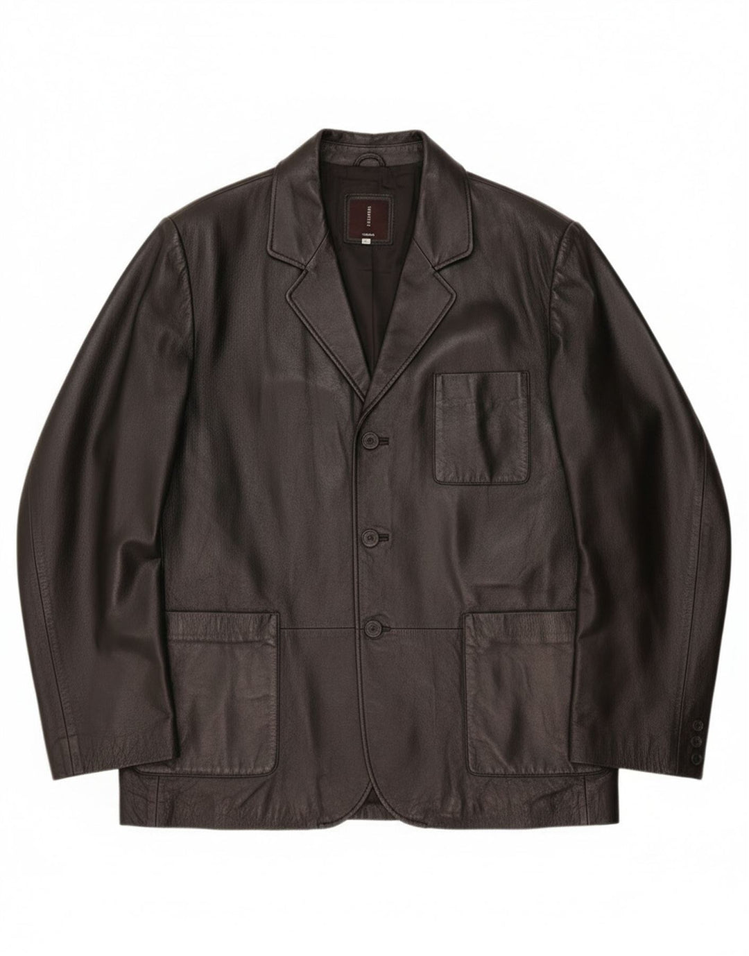 Conbipel Herren Lederjacke IT 56 2XL Schwarzes Leder