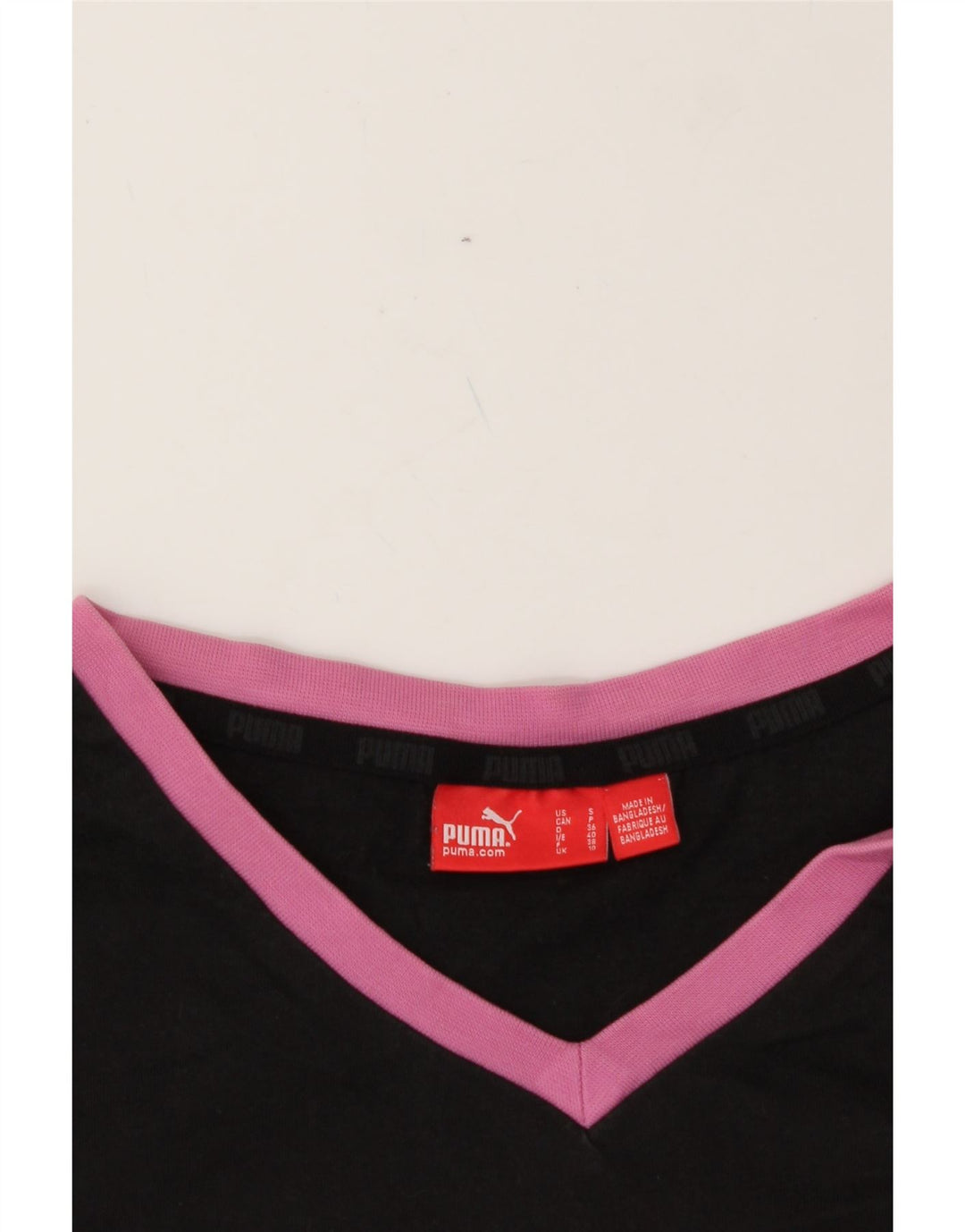 PUMA Womens Graphic Top Long Sleeve UK 10 Small Black Vintage Puma and Second-Hand Puma from Messina Hembry 