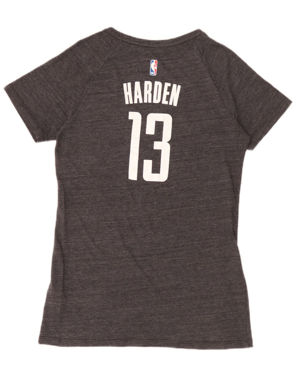 Adidas Damen Houston Rockets Graphic T-Shirt Top UK 18 XL Grau Polyester
