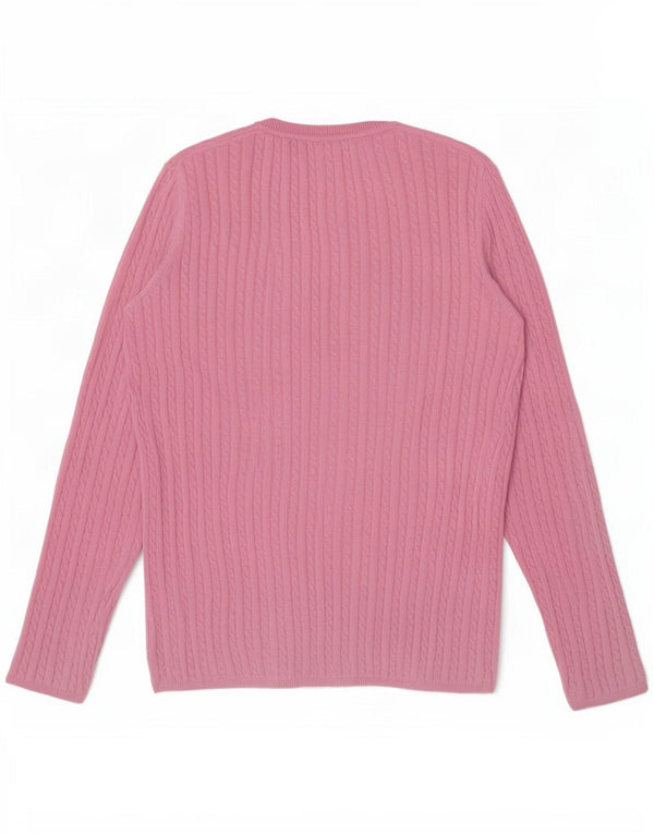 Tommy Hilfiger Herren-Pullover mit U-Boot-Ausschnitt, mittelrosa Baumwolle