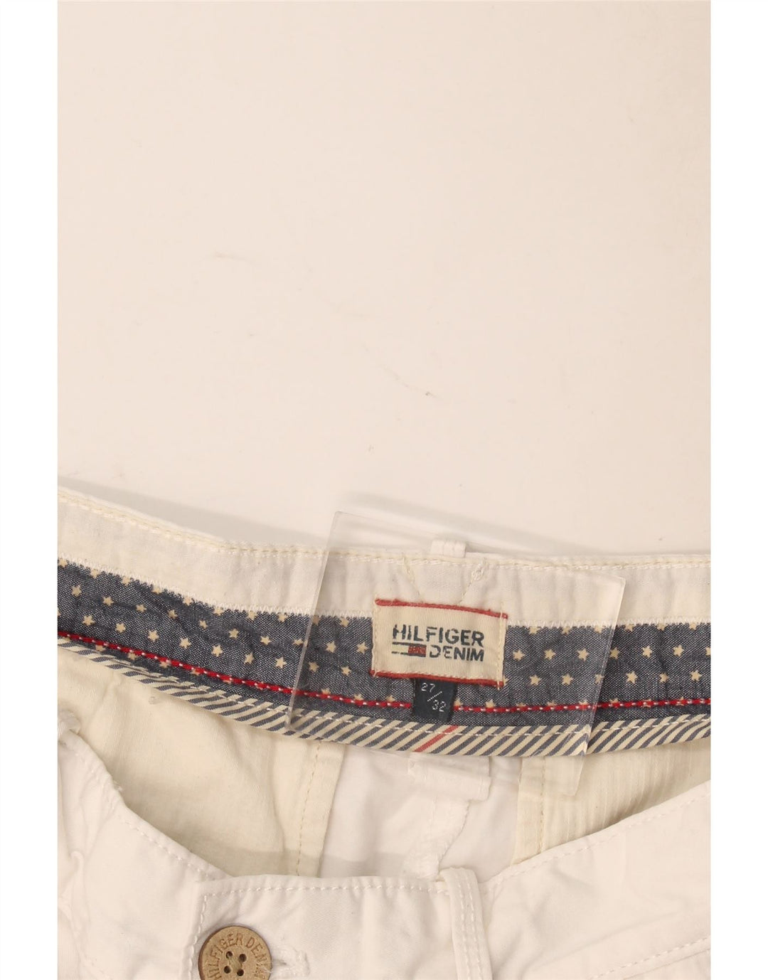 Tommy Hilfiger Slim Chino-Hose für Damen, W27, L32, Weiß