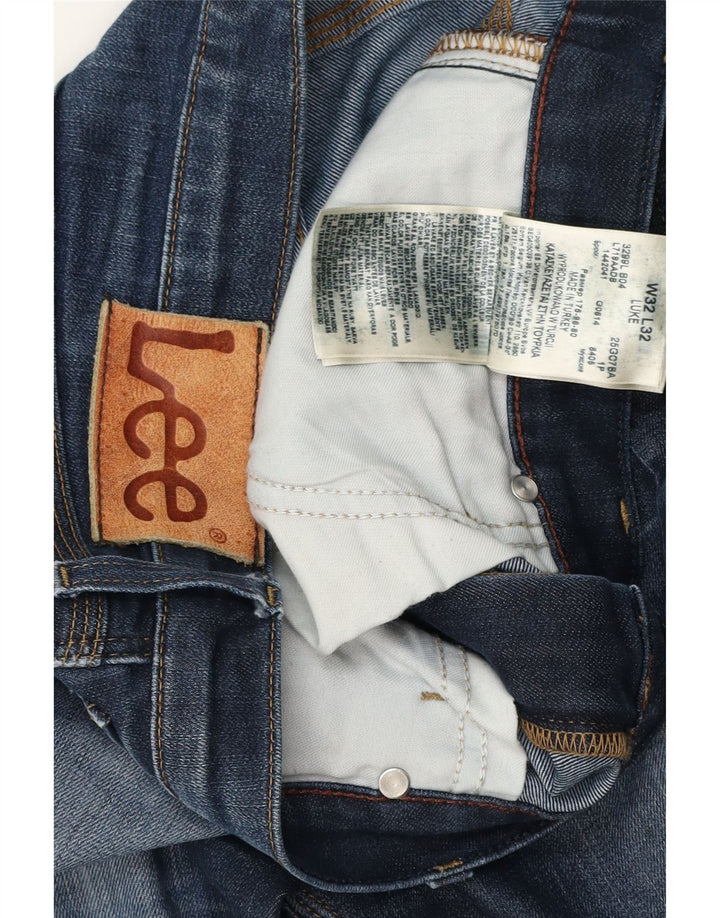 LEE Herren Luke Slim Jeans W32 L32 Blaue Baumwolle