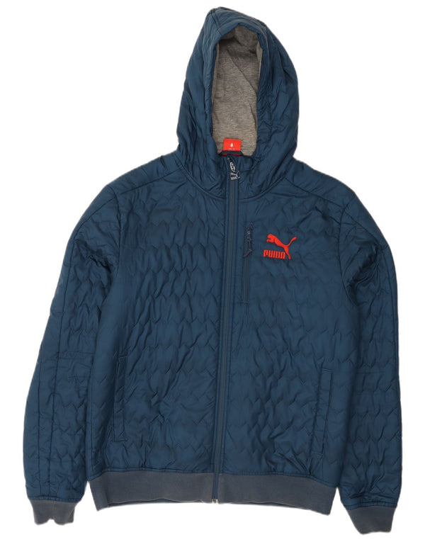 Puma Herren Kapuzen-Steppjacke UK 40 Large Marineblau