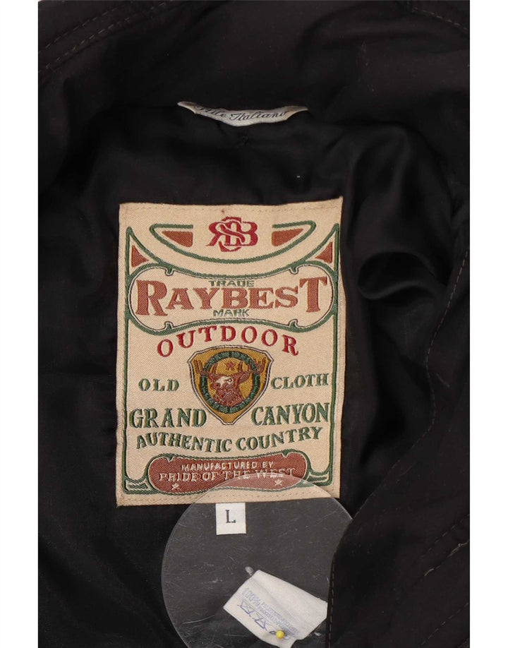 Raybest Herren gepolsterte Jacke UK 40 Large Schwarz Polyester