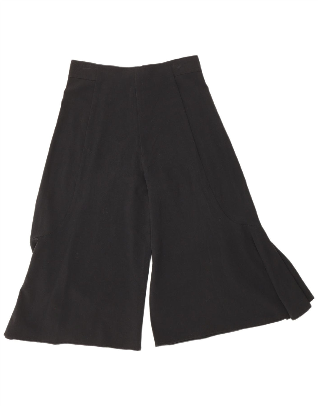 Zara Damen Cullotes Capri-Hose, Größe S, W26, L19, schwarze Seide