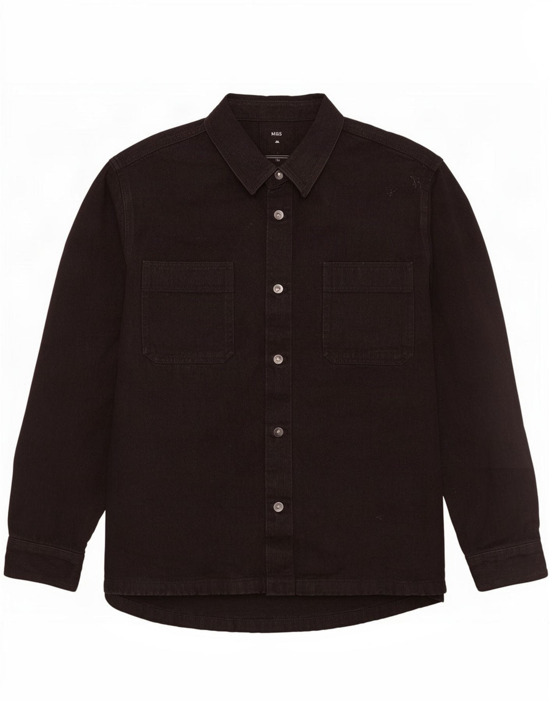 Marks & Spencer Herren Jeanshemd 3XL Schwarz Baumwolle