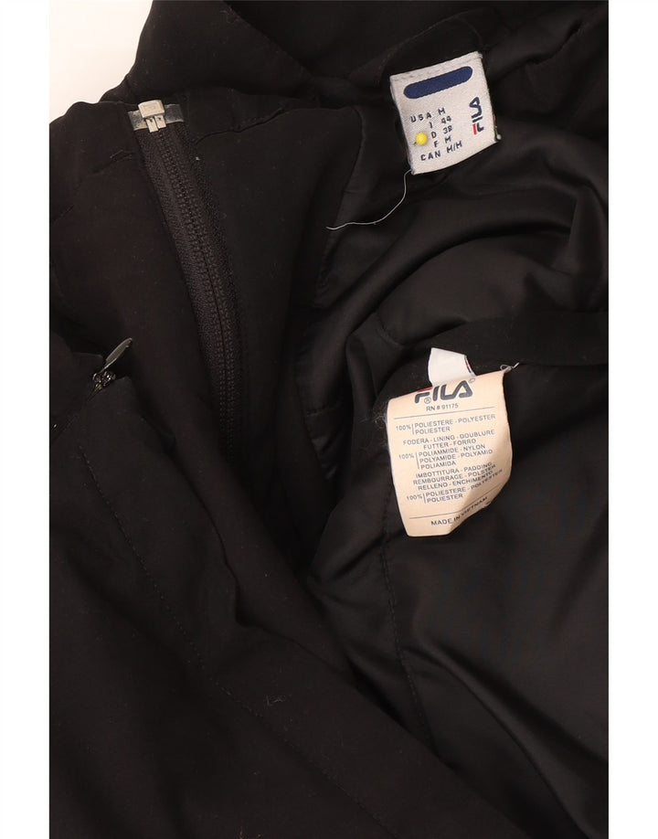 Fila Damen Windjacke UK 14 Medium Schwarz Polyester