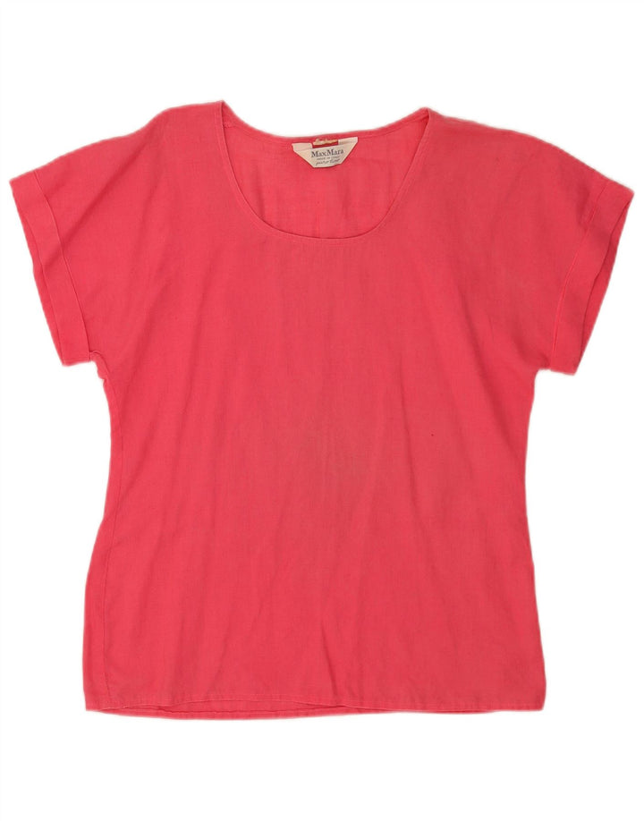 Max Mara Damen Blusenoberteil UK 12 Mittelrosa