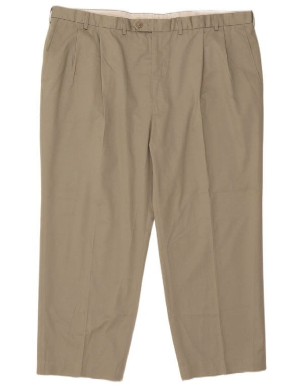 Marks & Spencer Herren-Anzughose mit Pegged-Anzug, W46, L27, Beige, Polyester