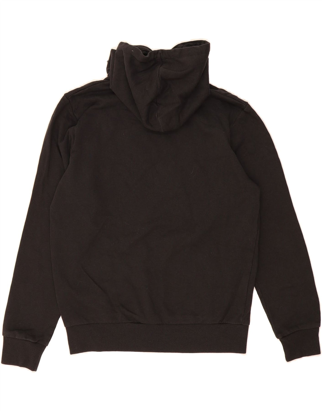 JACK & JONES Mens Graphic Hoodie Jumper Medium Black Cotton Vintage Jack & Jones and Second-Hand Jack & Jones from Messina Hembry 