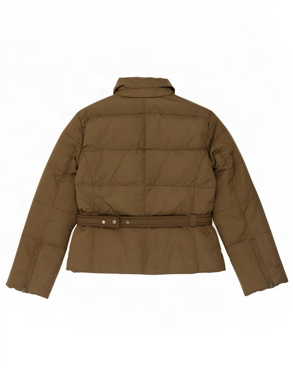 Zara Damen Wattierte Jacke UK 18 XL Khaki Nylon