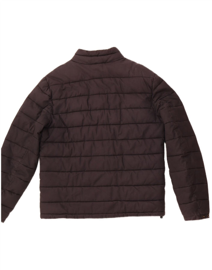 Fat Face Herren Wattierte Jacke UK 40 Large Schwarz Baumwolle