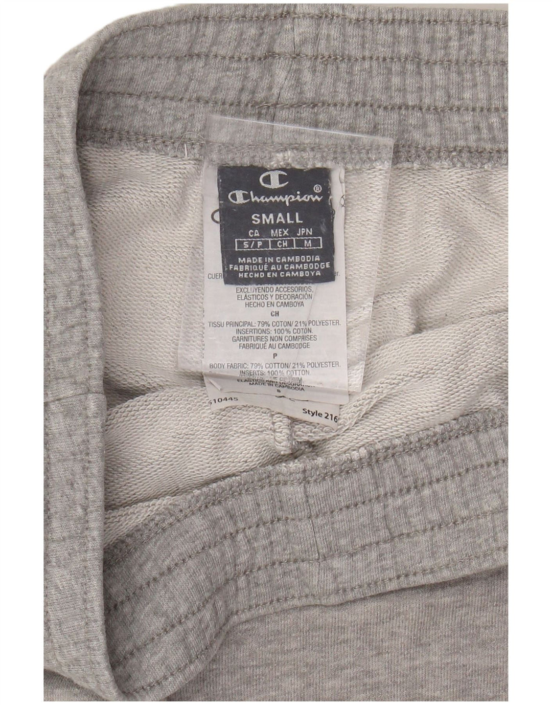 CHAMPION Herren-Sportshorts, Größe S, graue Baumwolle