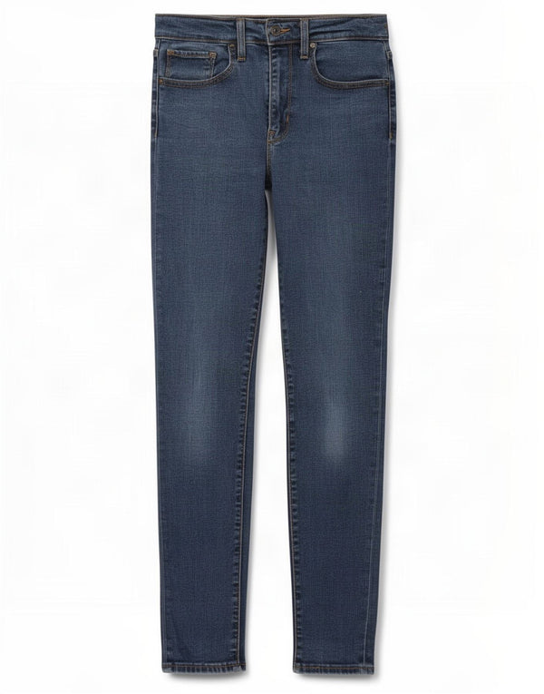 Levi's Damen High Rise Skinny Jeans W27 L30 Blaues Lyocell