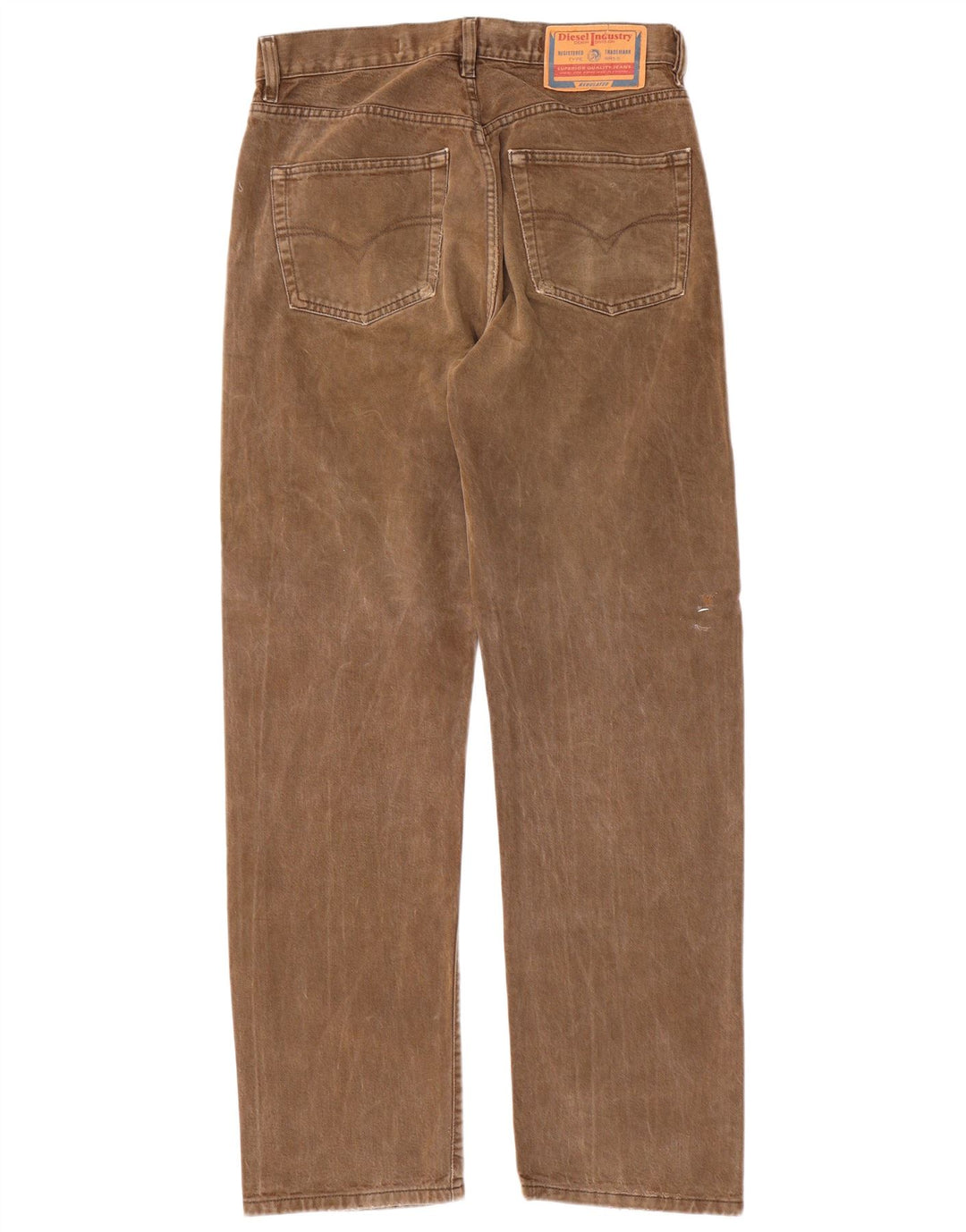 Diesel Herren Straight Jeans W31 L32 Braune Baumwolle