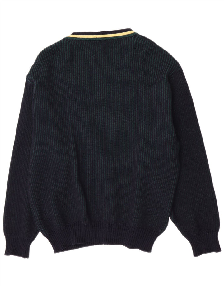 Konen Munchen Herren Strickjacke Pullover EU 54 Große Marineblaue Schurwolle