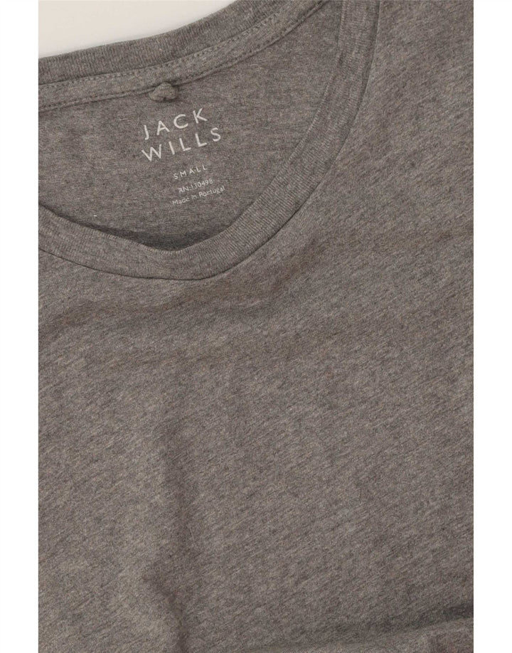 Jack Wills Herren-T-Shirt-Oberteil, klein, grau meliert