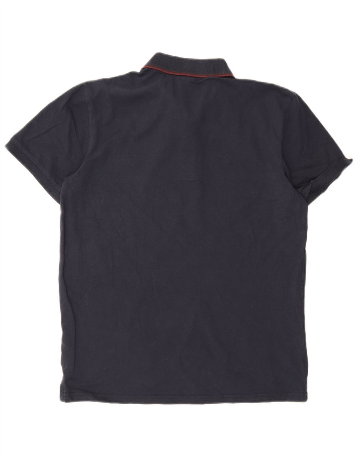 JACK & JONES Herren-Poloshirt, mittelmarineblaue Baumwolle