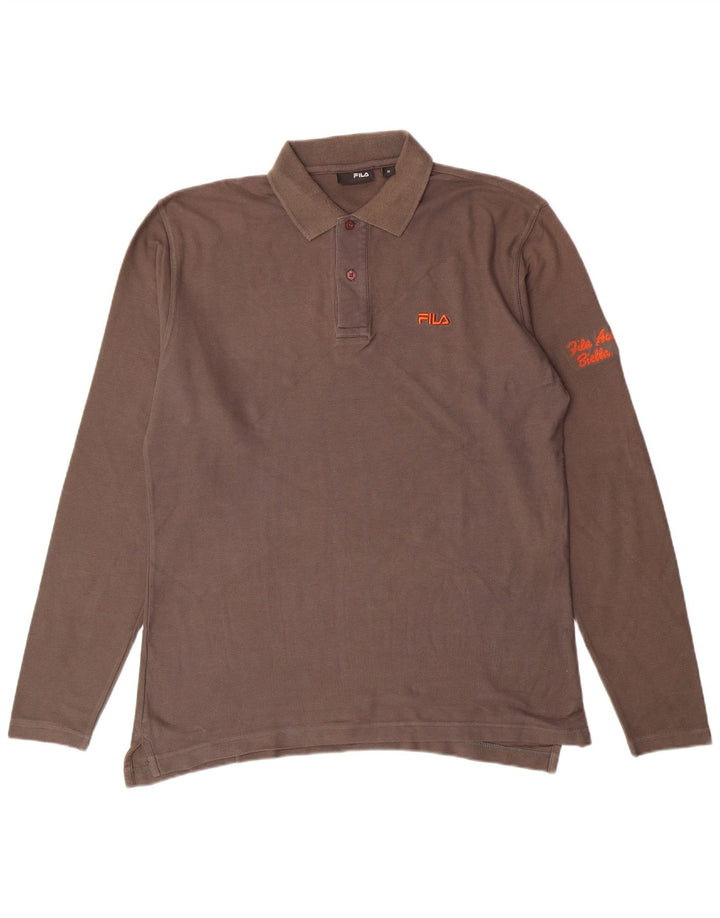 FILA Herren-Poloshirt, mittelgrau, Baumwolle, klassisch