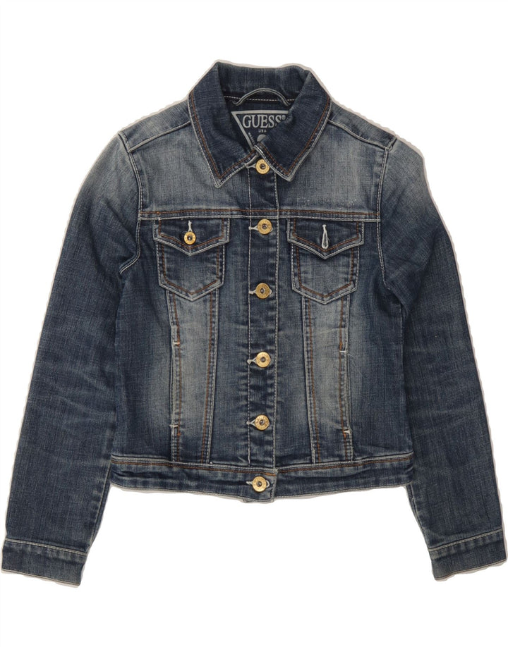 GUESS Girls Denim Jacket 7-8 Years Blue Vintage Guess and Second-Hand Guess from Messina Hembry 