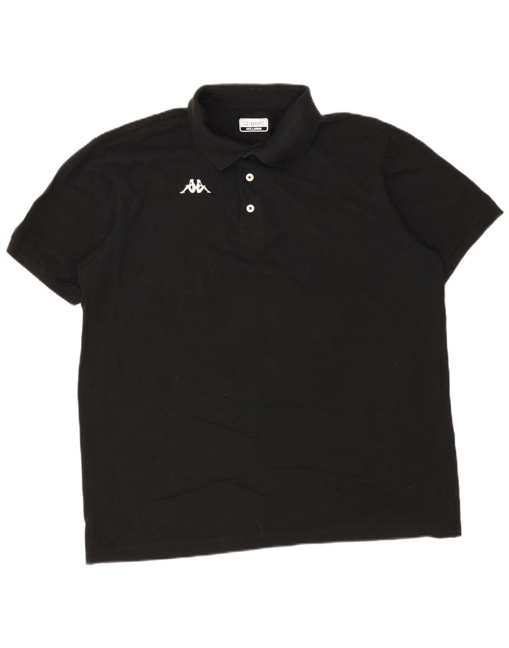 Kappa Herren Poloshirt 3XL Schwarz Baumwolle