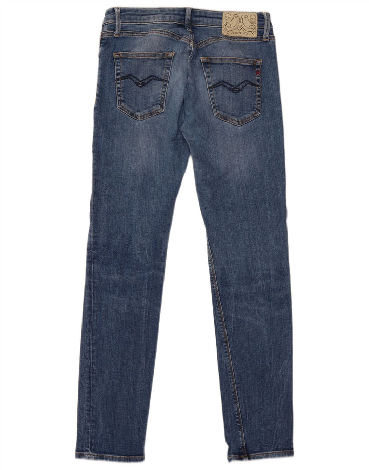 Replay Damen Slim Jeans W29 L30 Blaue Baumwolle