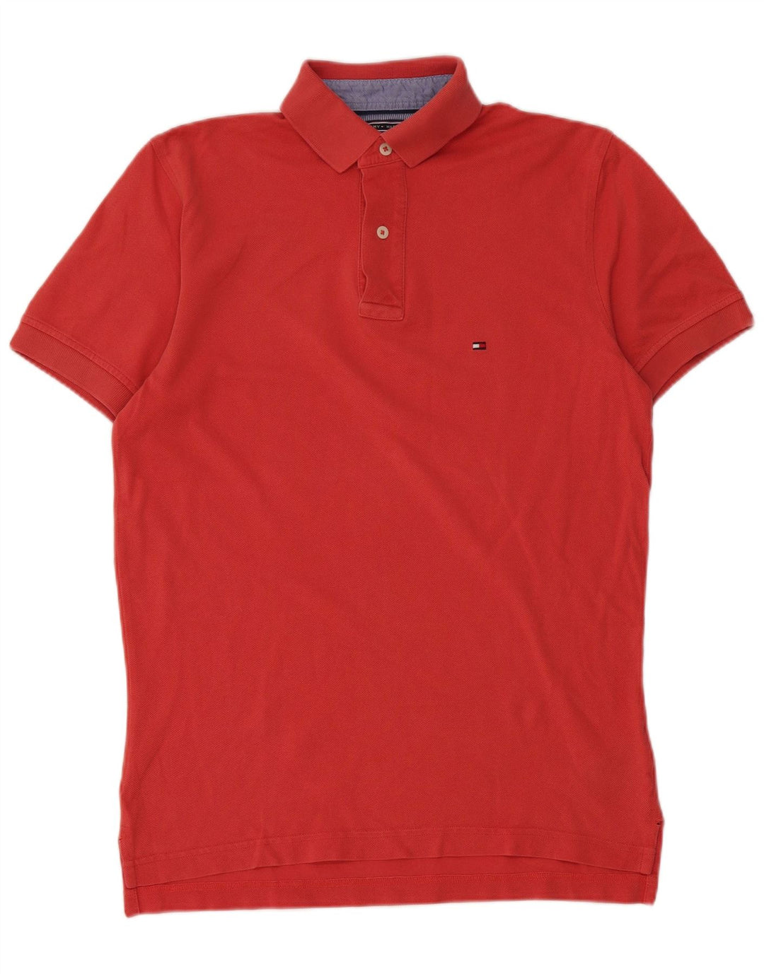 Tommy Hilfiger Herren-Poloshirt, kleine rote Baumwolle