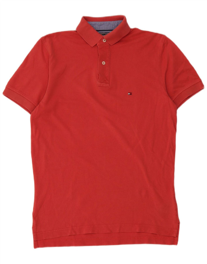 Tommy Hilfiger Herren-Poloshirt, kleine rote Baumwolle
