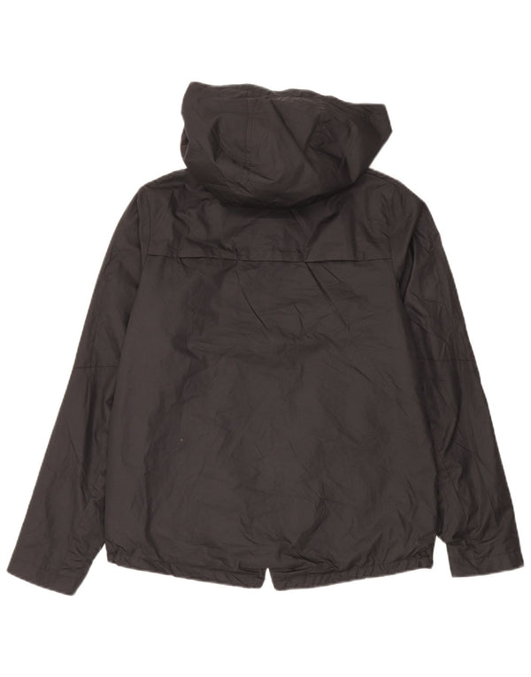 Nike Mädchen-Regenjacke mit lockerer Passform und Kapuze, 13–14 Jahre, XL, schwarzes Polyester