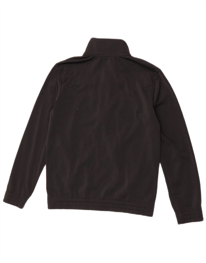 ADIDAS Jungen-Trainingsanzug-Top-Jacke, 10–11 Jahre, schwarzes Farbblock-Polyester